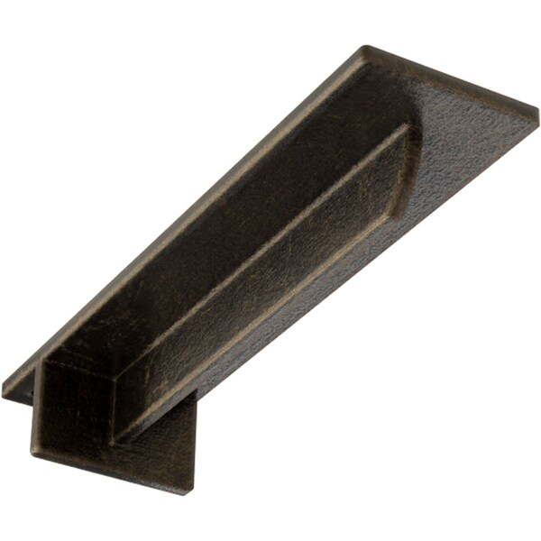 Ekena Millwork Heaton Hidden Support Steel Bracket w/ 8" Support Depth, Antiqued Pale Gold 3"W x 12"D x 2"H BKTM03X12X02HEAPG - main